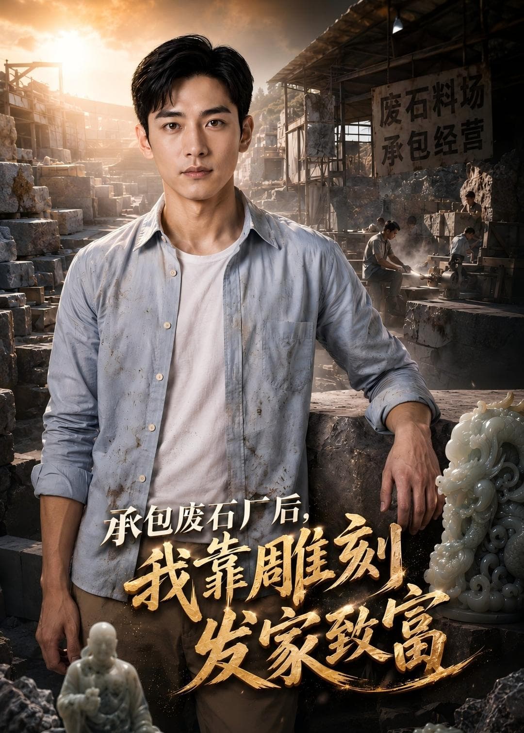 承包废石厂后，我靠雕刻发家致富