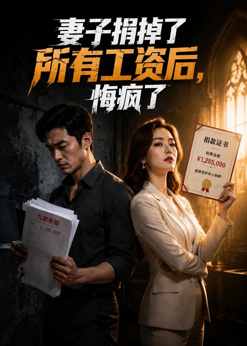 妻子捐掉了所有工资后,悔疯了